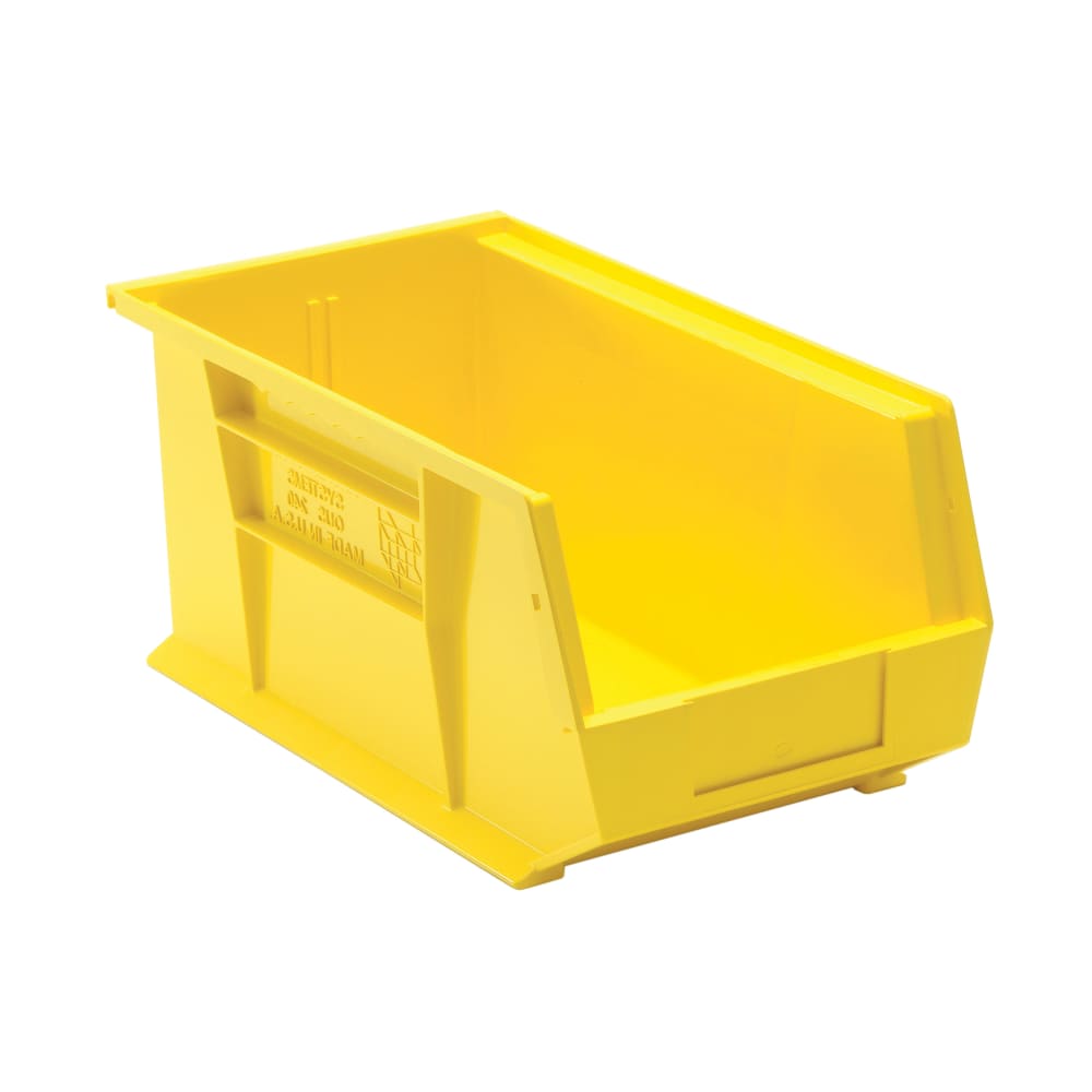 Quantum Food Service Stack & Hang Shelf Bin - 14 3/4" x 8 1/4", Yellow (QUS240)