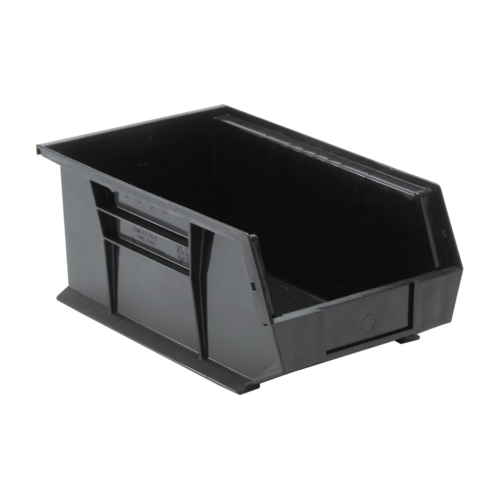 Quantum Food Service Stack & Hang Shelf Bin - 13 5/8" x 8 1/4", Black (QUS241BR)