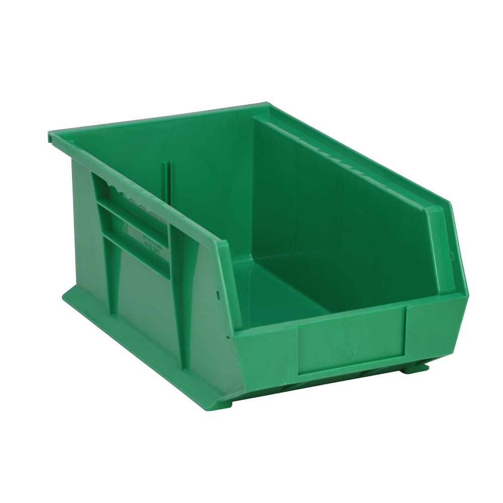 Quantum Food Service Stack & Hang Shelf Bin - 13 5/8" x 8 1/4", Green (QUS241)