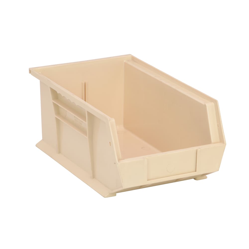 Quantum Food Service Stack & Hang Shelf Bin - 13 5/8" x 8 1/4", Ivory (QUS241)