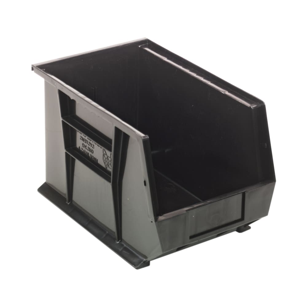 Quantum Food Service Stack & Hang Shelf Bin - 13 5/8" x 8 1/4", Black (QUS242)