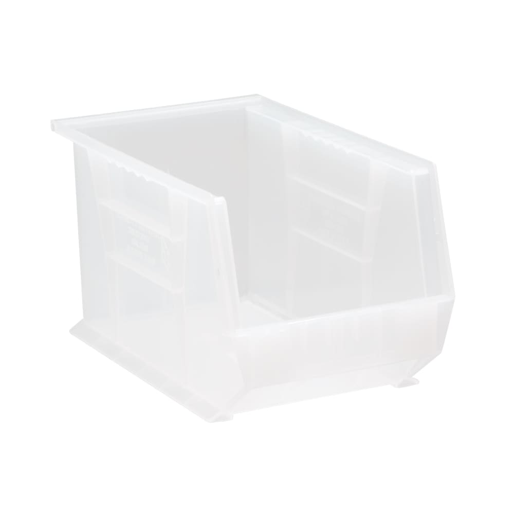 Quantum Food Service Stack & Hang Shelf Bin - 13 5/8" x 8 1/4", Clear (QUS242)
