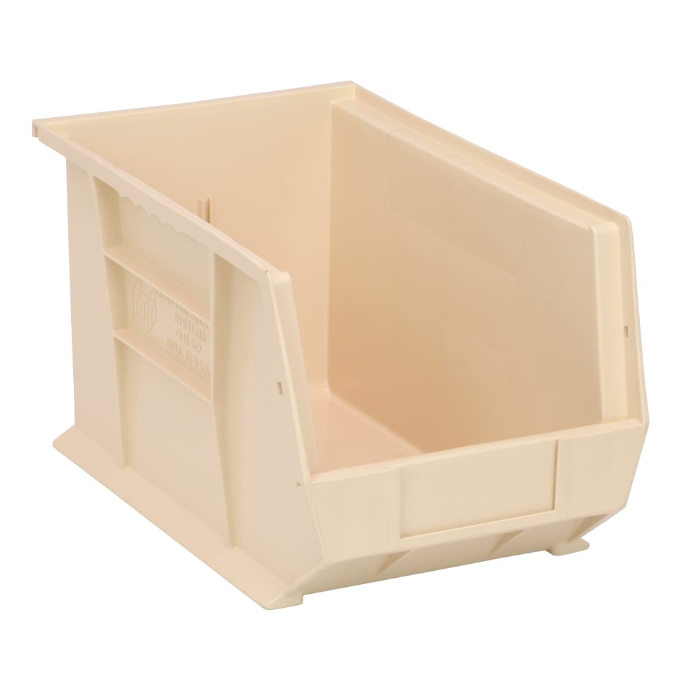 Quantum Food Service Stack & Hang Shelf Bin - 13 5/8" x 8 1/4", Ivory (QUS242)