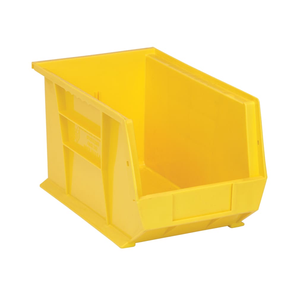 Quantum Food Service Stack & Hang Shelf Bin - 13 5/8" x 8 1/4", Yellow (QUS242)