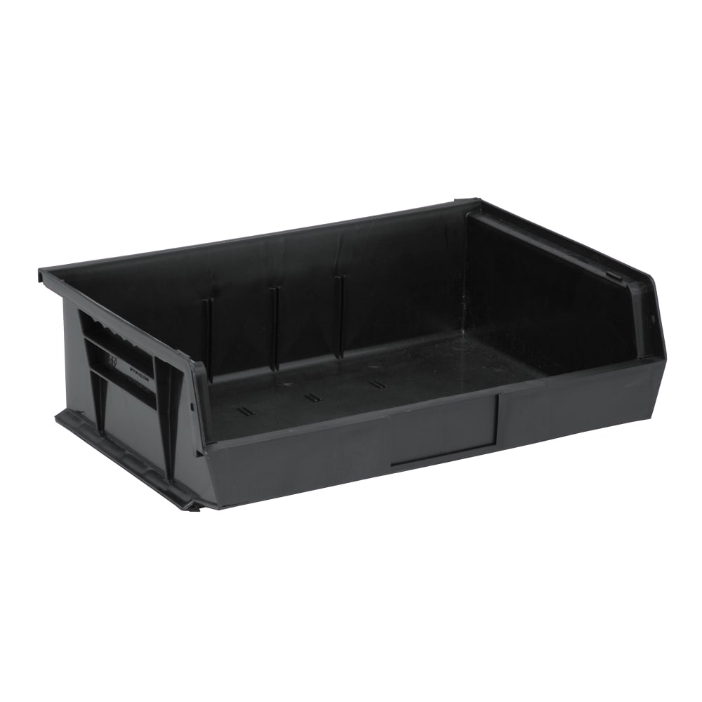 Quantum Food Service Stack & Hang Shelf Bin - 10 7/8" x 16 1/2", Black (QUS245)