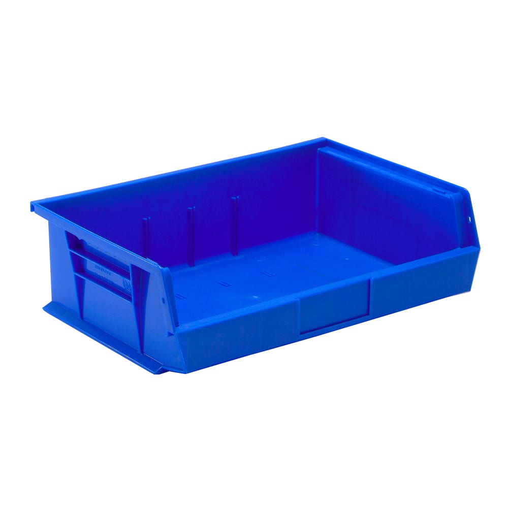 Quantum Food Service Stack & Hang Shelf Bin - 10 7/8" x 16 1/2", Blue (QUS245)