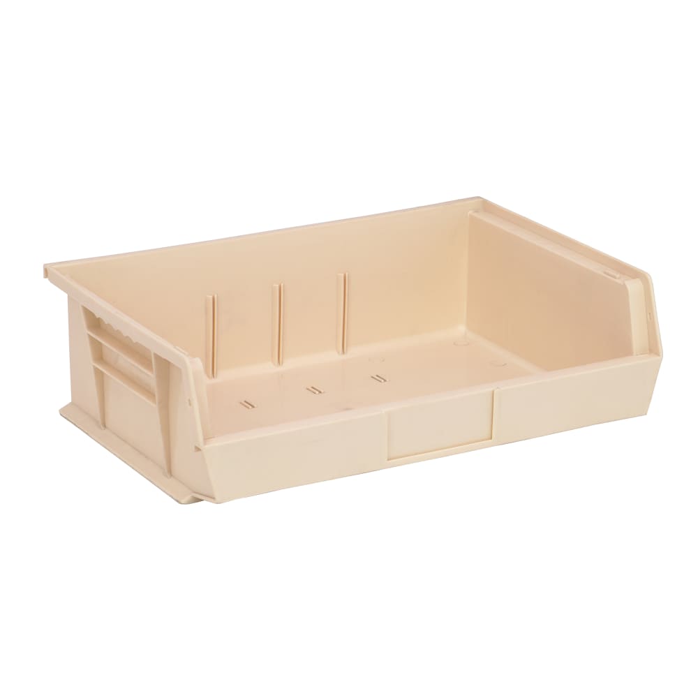 Quantum Food Service Stack & Hang Shelf Bin - 10 7/8" x 16 1/2", Ivory (QUS245)