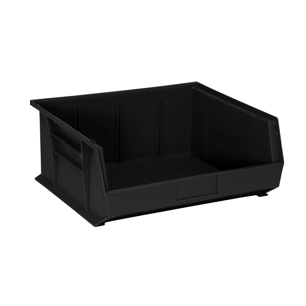 Quantum Food Service Stack & Hang Shelf Bin - 14 3/4" x 16 1/2", Black (QUS250)