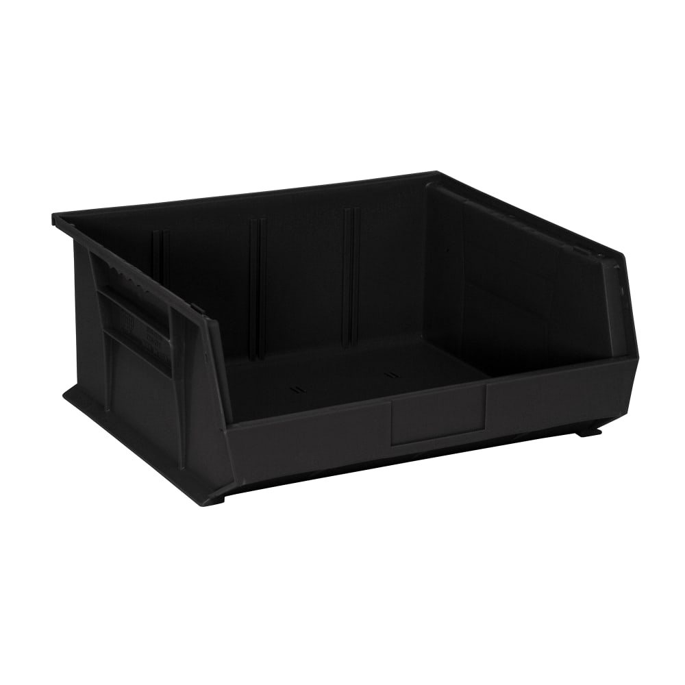 Quantum Food Service Stack & Hang Shelf Bin - 14 3/4" x 16 1/2", Black (QUS250CO)