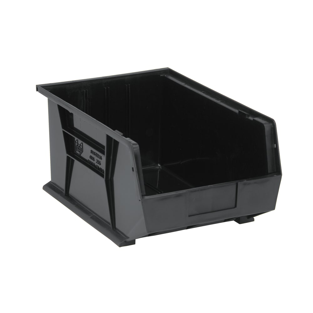 Quantum Food Service Stack & Hang Shelf Bin - 16" x 11", Black (QUS255)