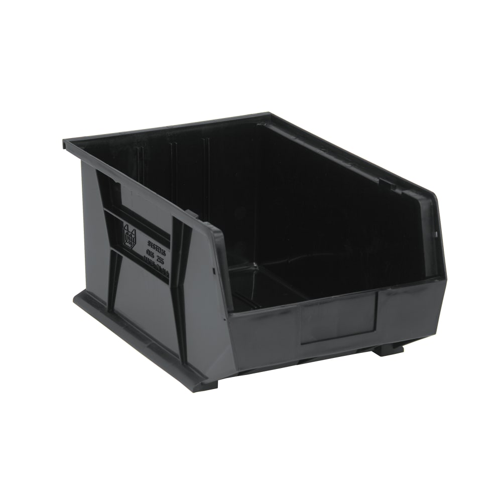 Quantum Food Service Stack & Hang Shelf Bin - 16" x 11", Black (QUS255)