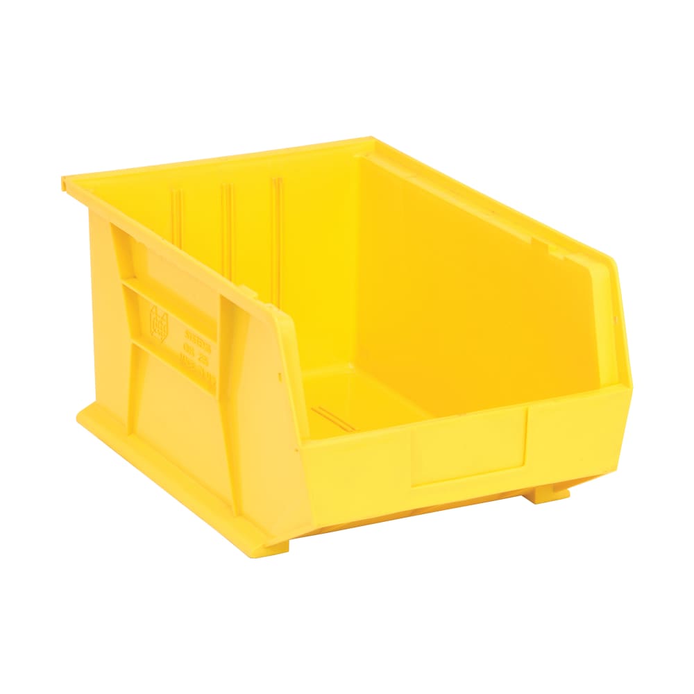 Quantum Food Service Stack & Hang Shelf Bin - 16" x 11", Yellow (QUS255)