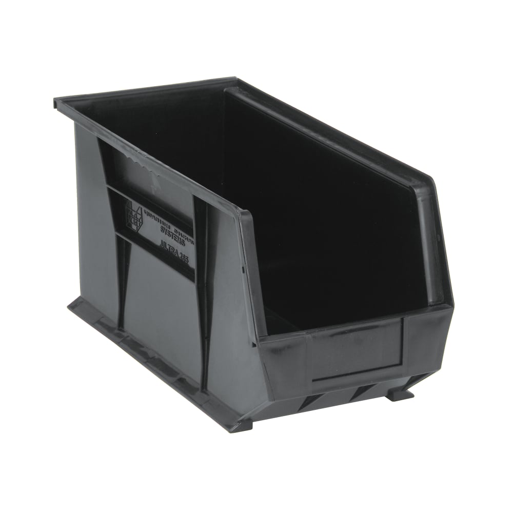 Quantum Food Service Stack & Hang Shelf Bin - 18" x 8 1/4", Black (QUS265)