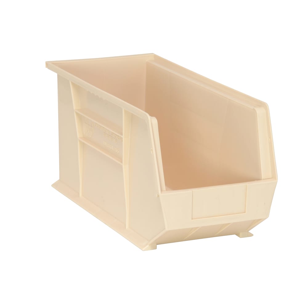 Quantum Food Service Stack & Hang Shelf Bin - 18" x 8 1/4", Ivory (QUS265)