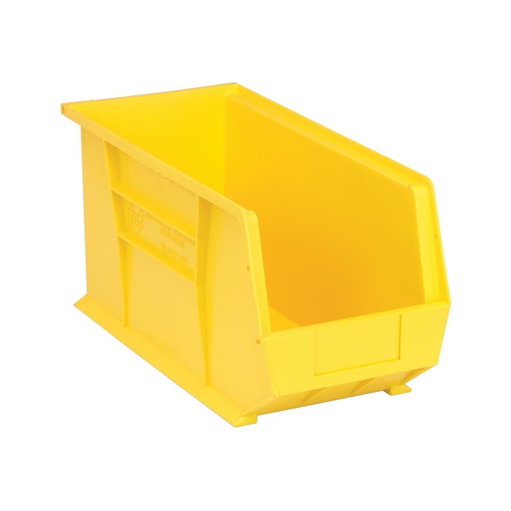Quantum Food Service Stack & Hang Shelf Bin - 18" x 8 1/4", Yellow (QUS265)