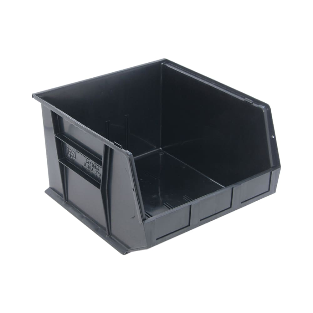 Quantum Food Service Stack & Hang Shelf Bin - 18" x 16 1/2", Black (QUS270)