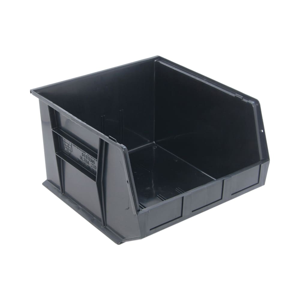 Quantum Food Service Stack & Hang Shelf Bin - 18" x 16 1/2", Black (QUS270CO)