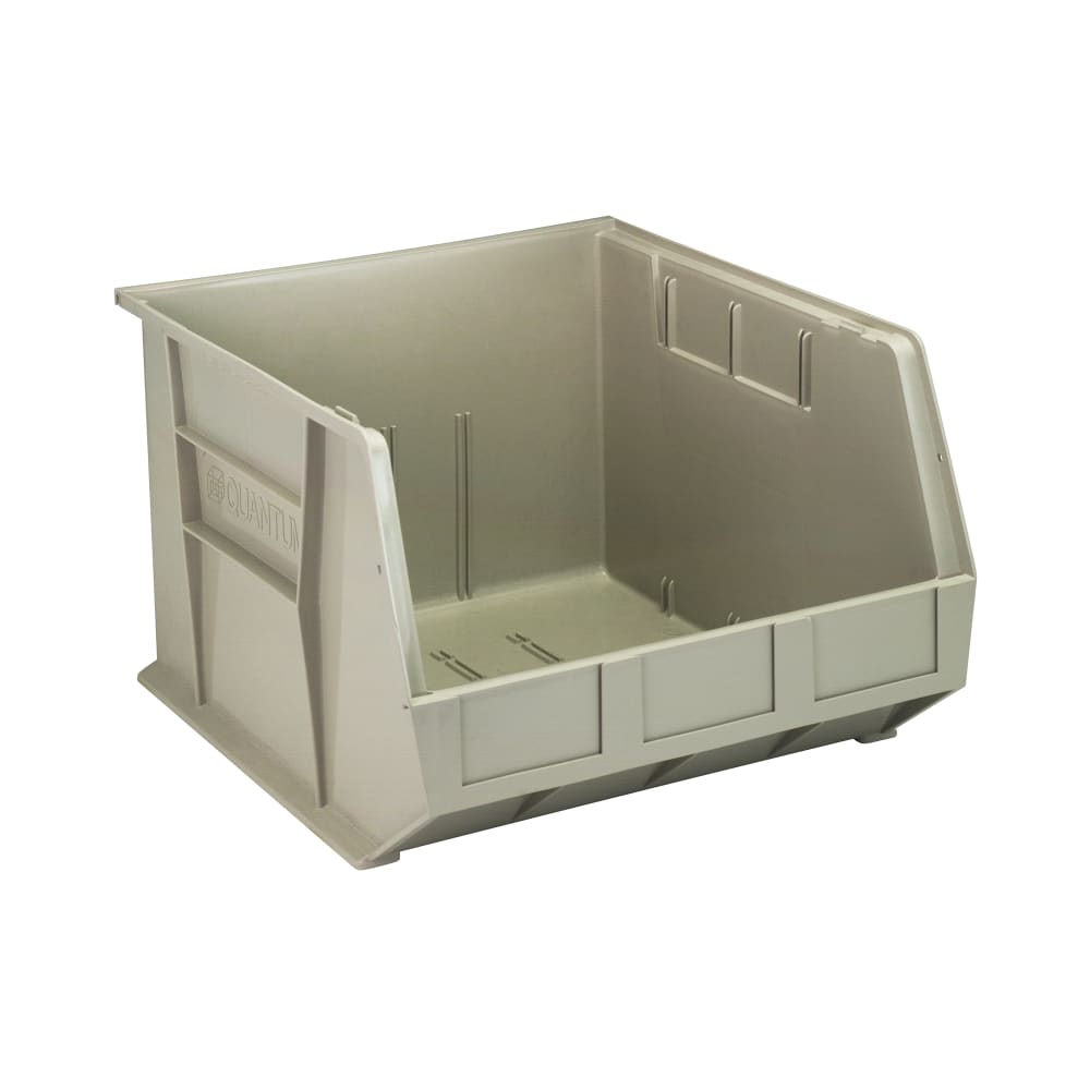 Quantum Food Service Stack & Hang Shelf Bin - 18" x 16 1/2", Stone (QUS270)