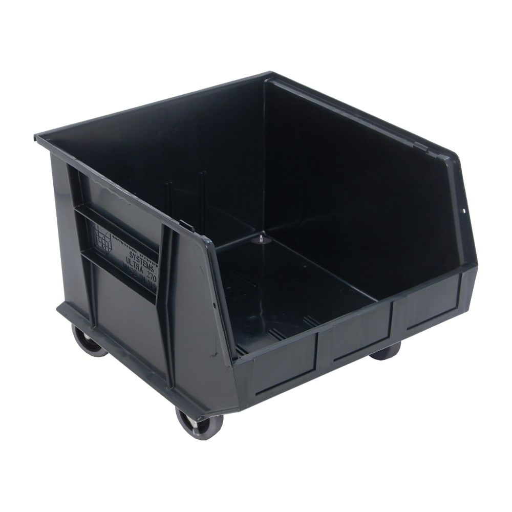 Quantum Food Service Mobile Stack & Hang Shelf Bin - 18" x 16 1/2", Black (QUS275MOB)