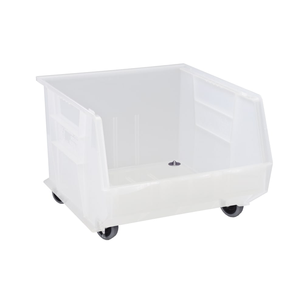 Quantum Food Service Mobile Stack & Hang Shelf Bin - 18" x 16 1/2", Clear (QUS275MOBCL)