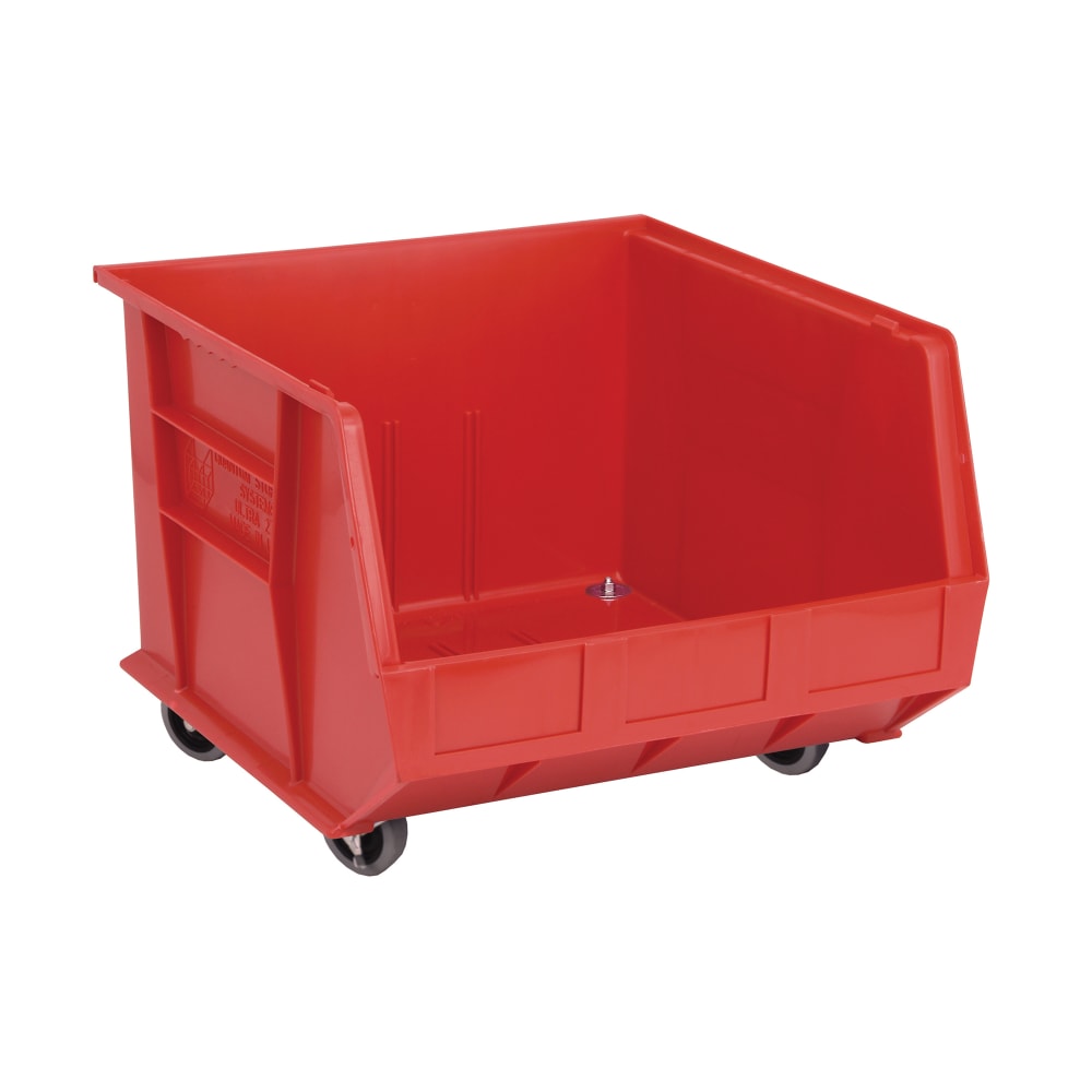 Quantum Food Service Mobile Stack & Hang Shelf Bin - 18" x 16 1/2", Red (QUS275MOB)