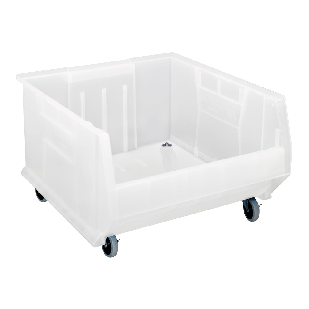 Quantum Food Service Hulk Mobile Stack Shelf Container - 23 7/8" x 22 1/2", Clear (QUS967MOBCL)