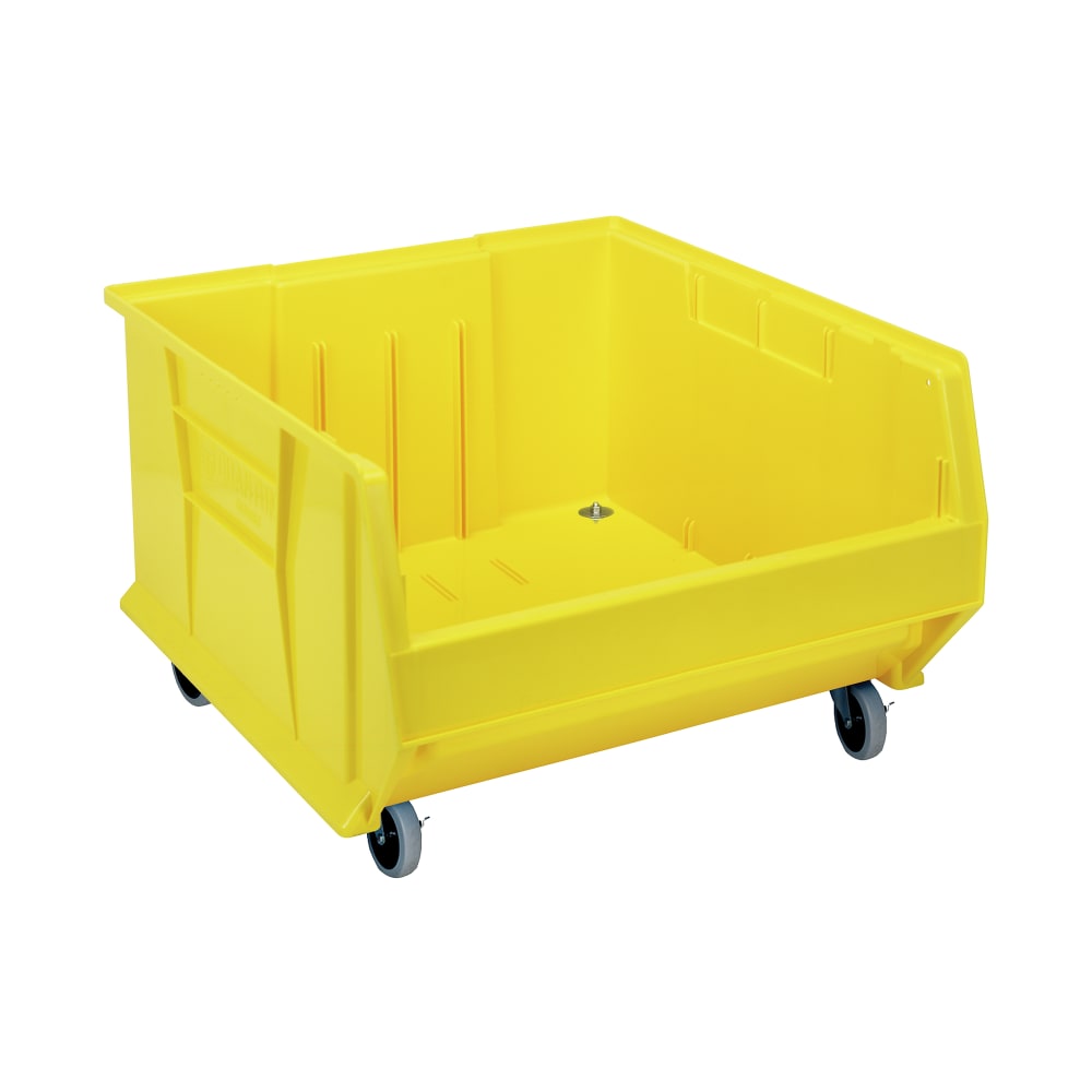 Quantum Food Service Hulk Mobile Stack Shelf Container - 23 7/8" x 22 1/2", Yellow (QUS967MOB)