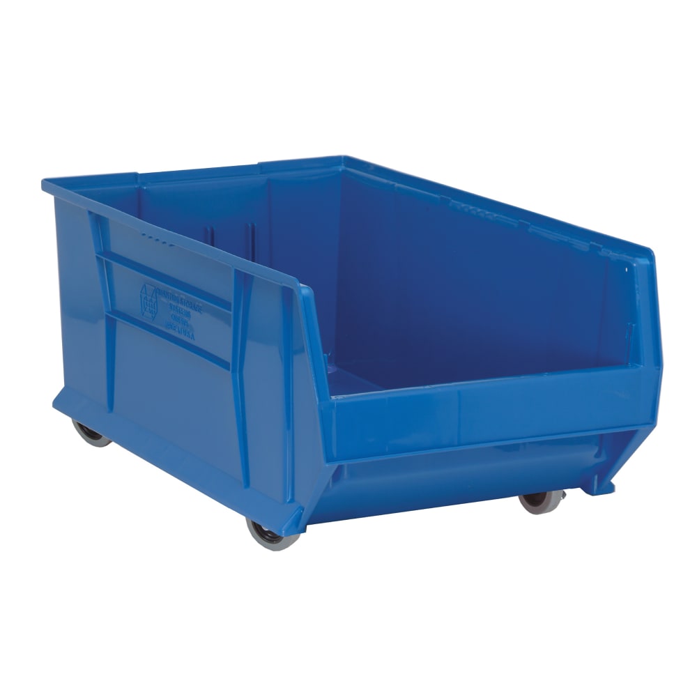 Quantum Food Service Hulk Mobile Stack Shelf Container - 29 7/8" x 18 1/4", Blue (QUS985MOB)