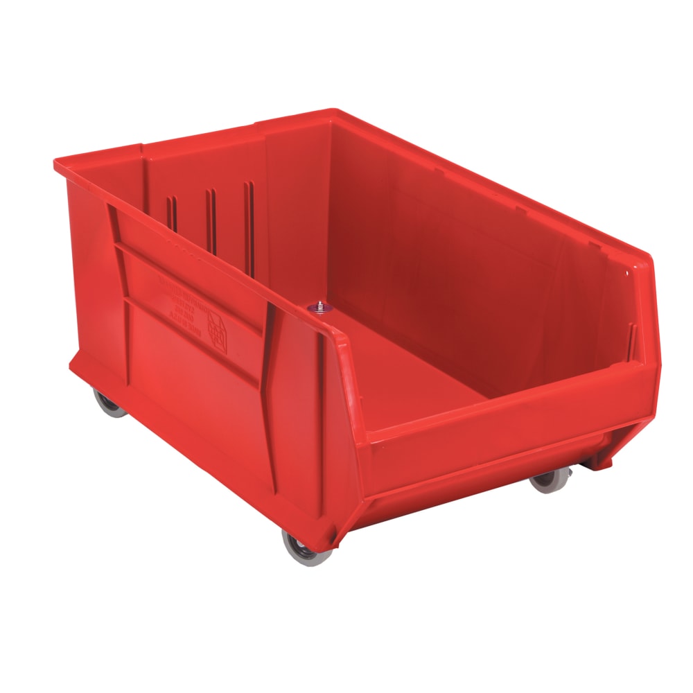 Quantum Food Service Hulk Mobile Stack Shelf Container - 29 7/8" x 18 1/4", Red (QUS985MOB)