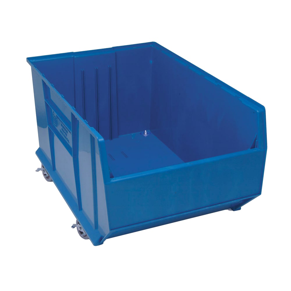 Quantum Food Service Hulk Mobile Stack Shelf Container - 35 7/8" x 23 7/8", Blue (QUS998MOB)