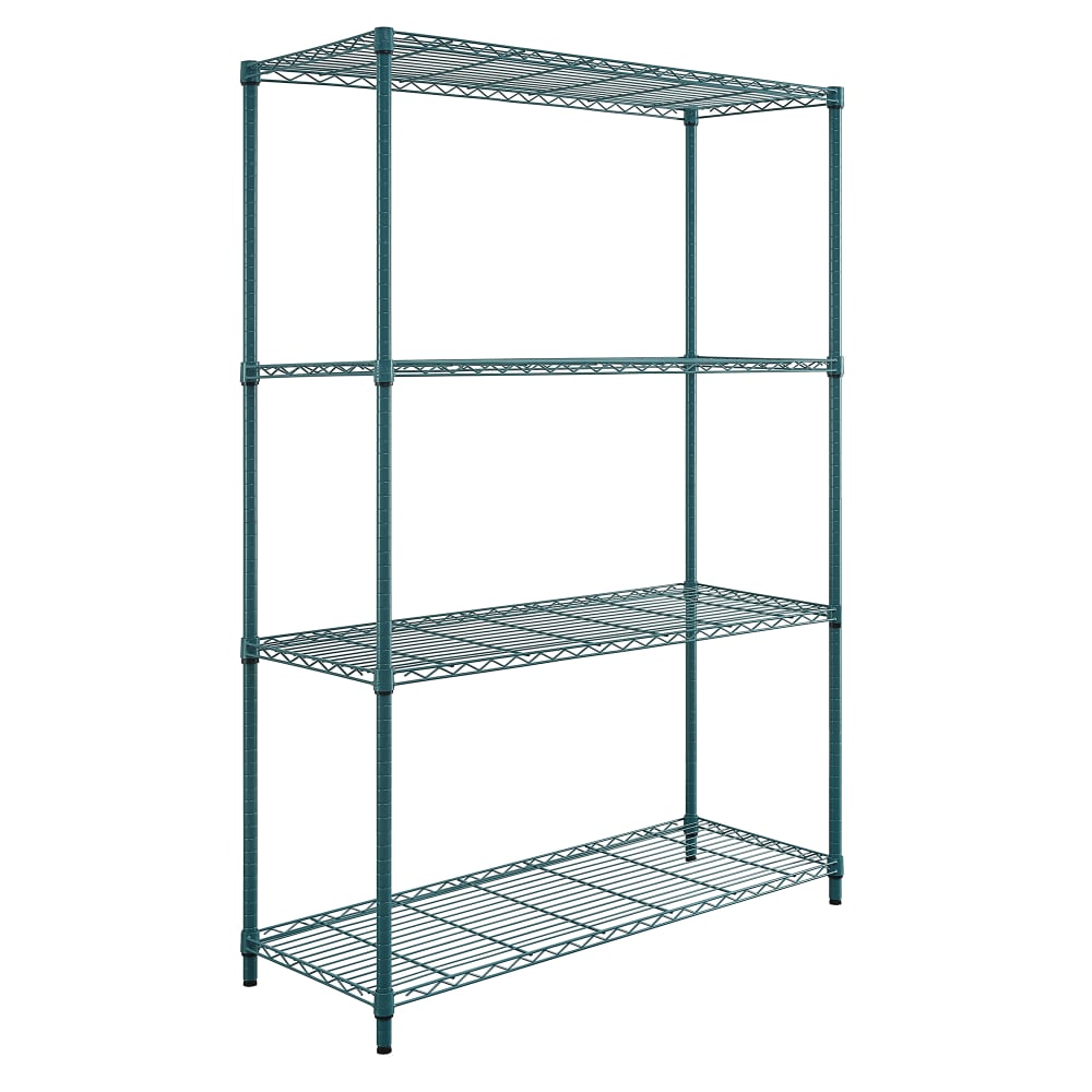 Quantum Food Service 48" NSF 4-Tier Epoxy Coated Wire Shelf Kit - 18"W, 72"H (RWR72-1848LDP)