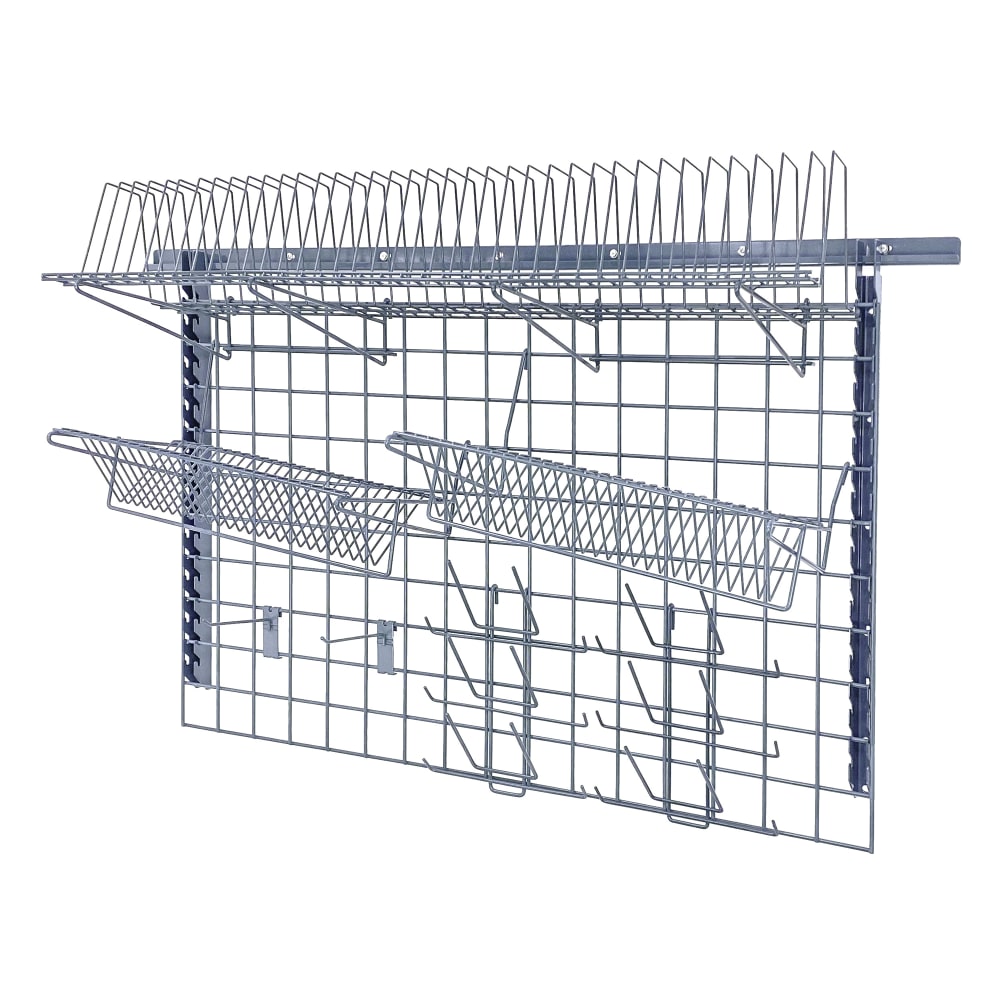 Quantum Food Service 56" Store Grid Wire Wall Mounted Shelf, Gray (SGK-563048-1GY)