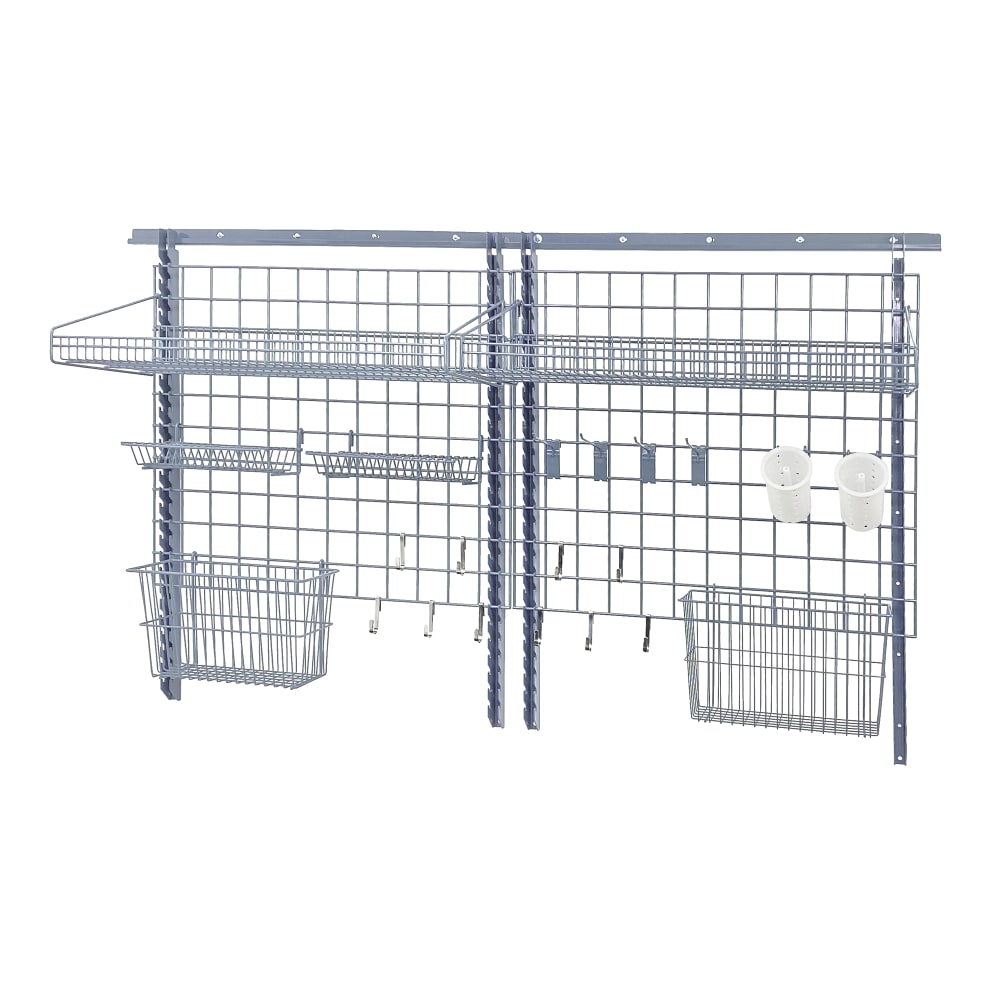 Quantum Food Service 72" Store Grid Wire Wall Mounted Shelf, Gray (SGK-723036-1GY)