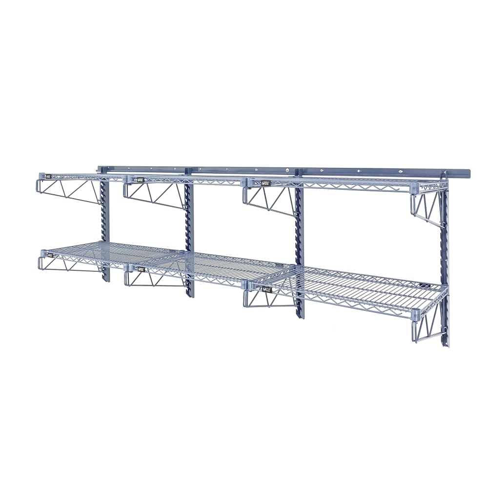 Quantum Food Service 96" Store Grid Wire Wall Mounted Shelf, Gray (SGK-961830-1GY)