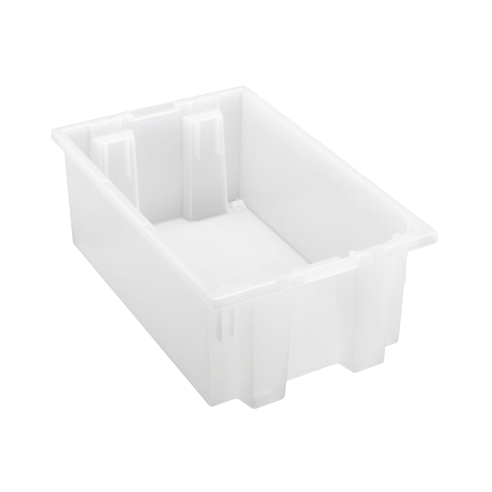 Quantum Food Service Stack & Nest Shelf Tote - 18" x 11", Clear (SNT180)