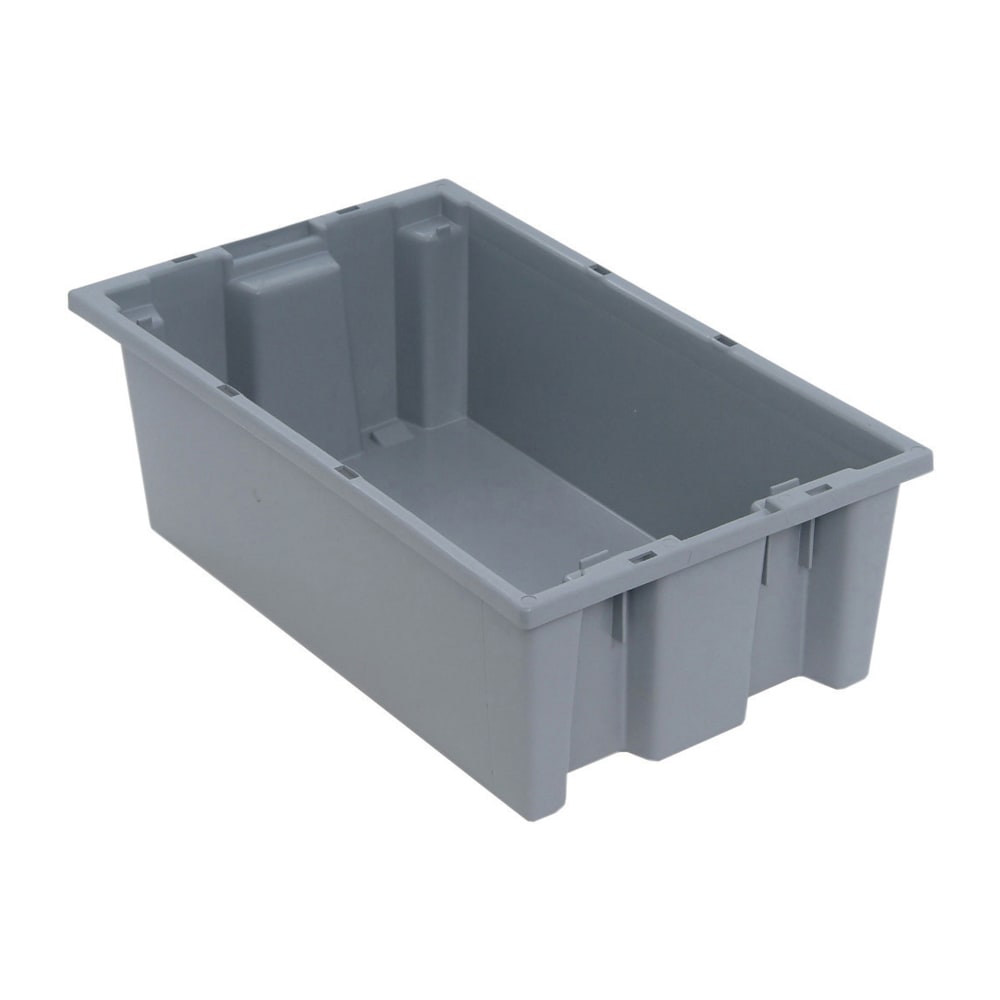 Quantum Food Service Stack & Nest Shelf Tote - 18" x 11", Gray (SNT180)