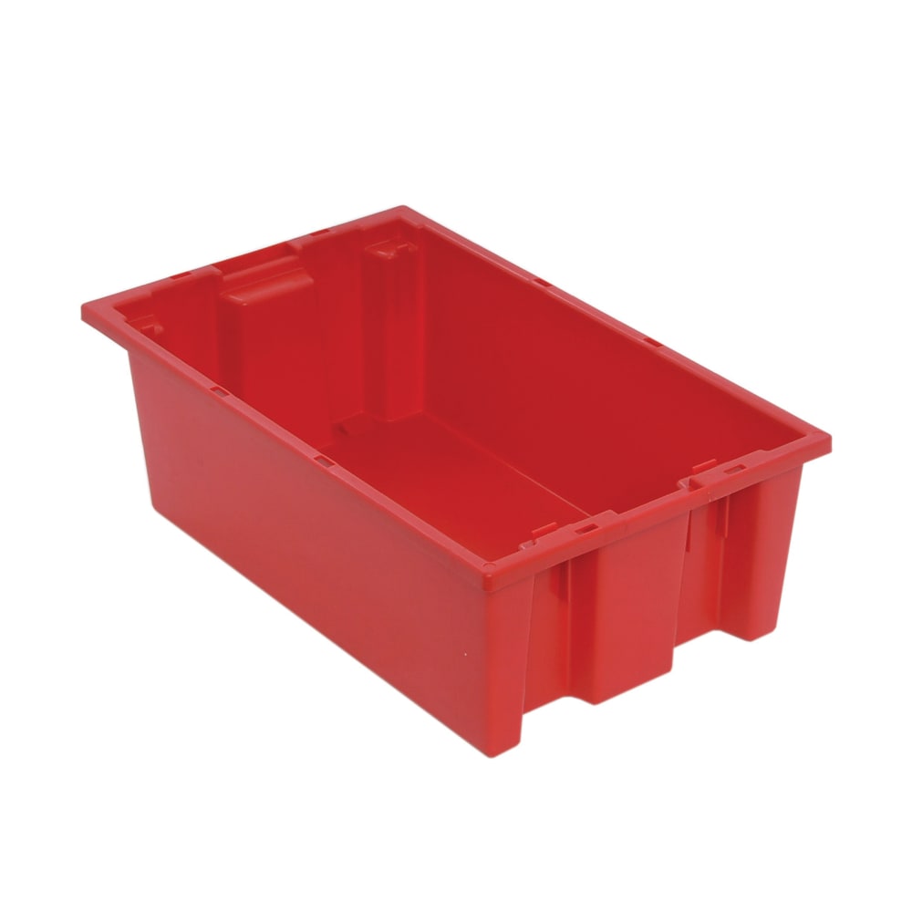 Quantum Food Service Stack & Nest Shelf Tote - 18" x 11", Red (SNT180)