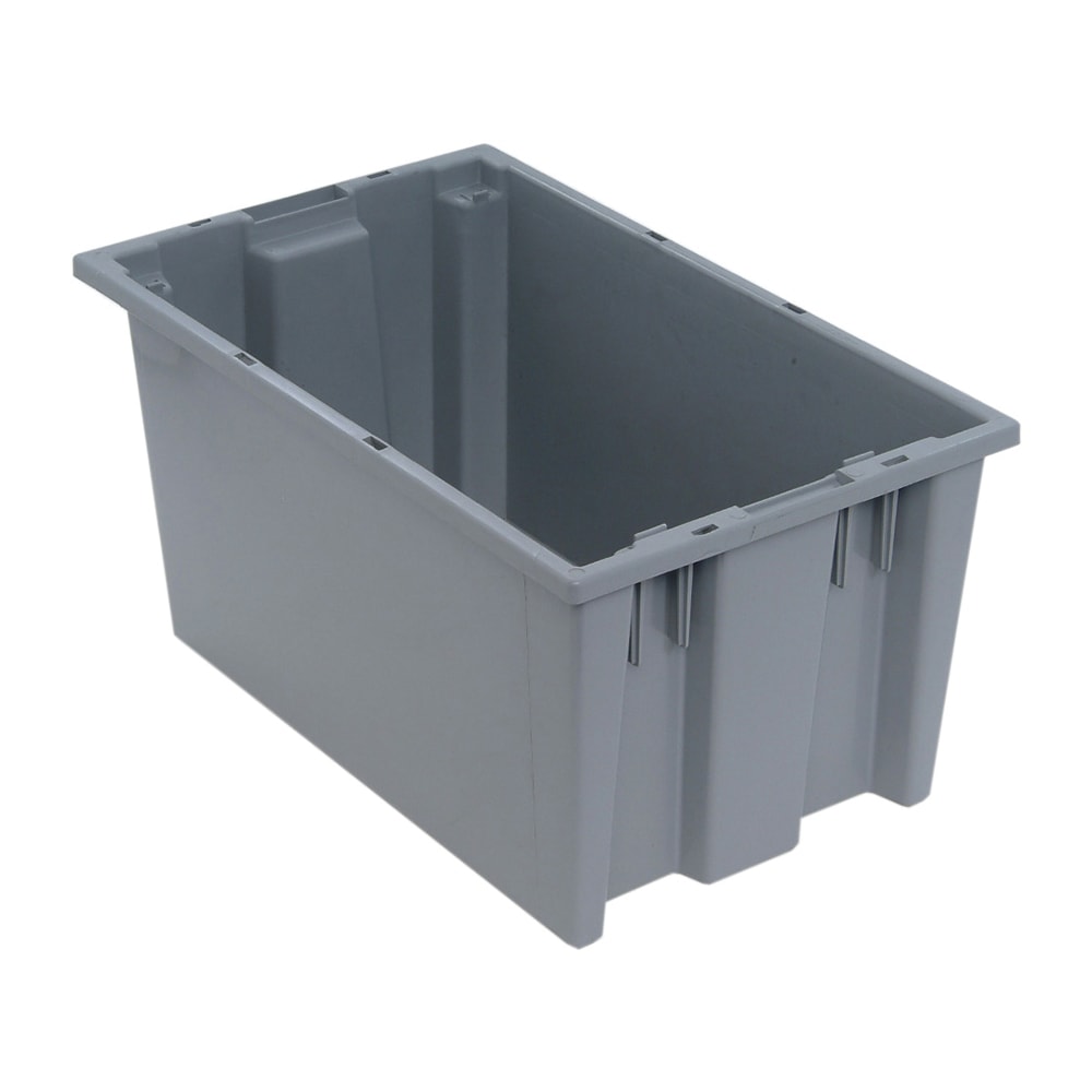 Quantum Food Service Stack & Nest Shelf Tote - 18" x 11", Gray (SNT185)