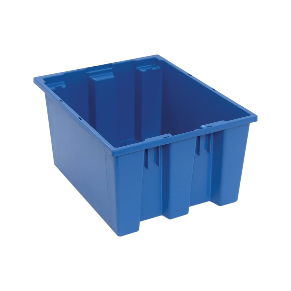 Quantum Food Service Stack & Nest Shelf Tote - 19 1/2" x 15 1/2", Blue (SNT190)