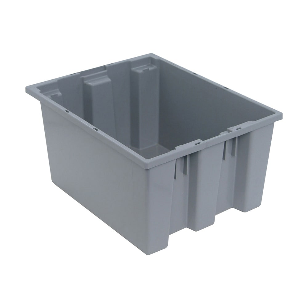 Quantum Food Service Stack & Nest Shelf Tote - 19 1/2" x 15 1/2", Gray (SNT190)