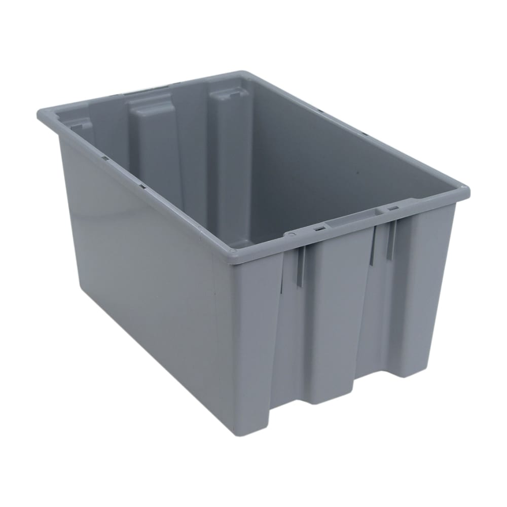 Quantum Food Service Stack & Nest Shelf Tote - 23 1/2" x 15 1/2", Gray (SNT240)
