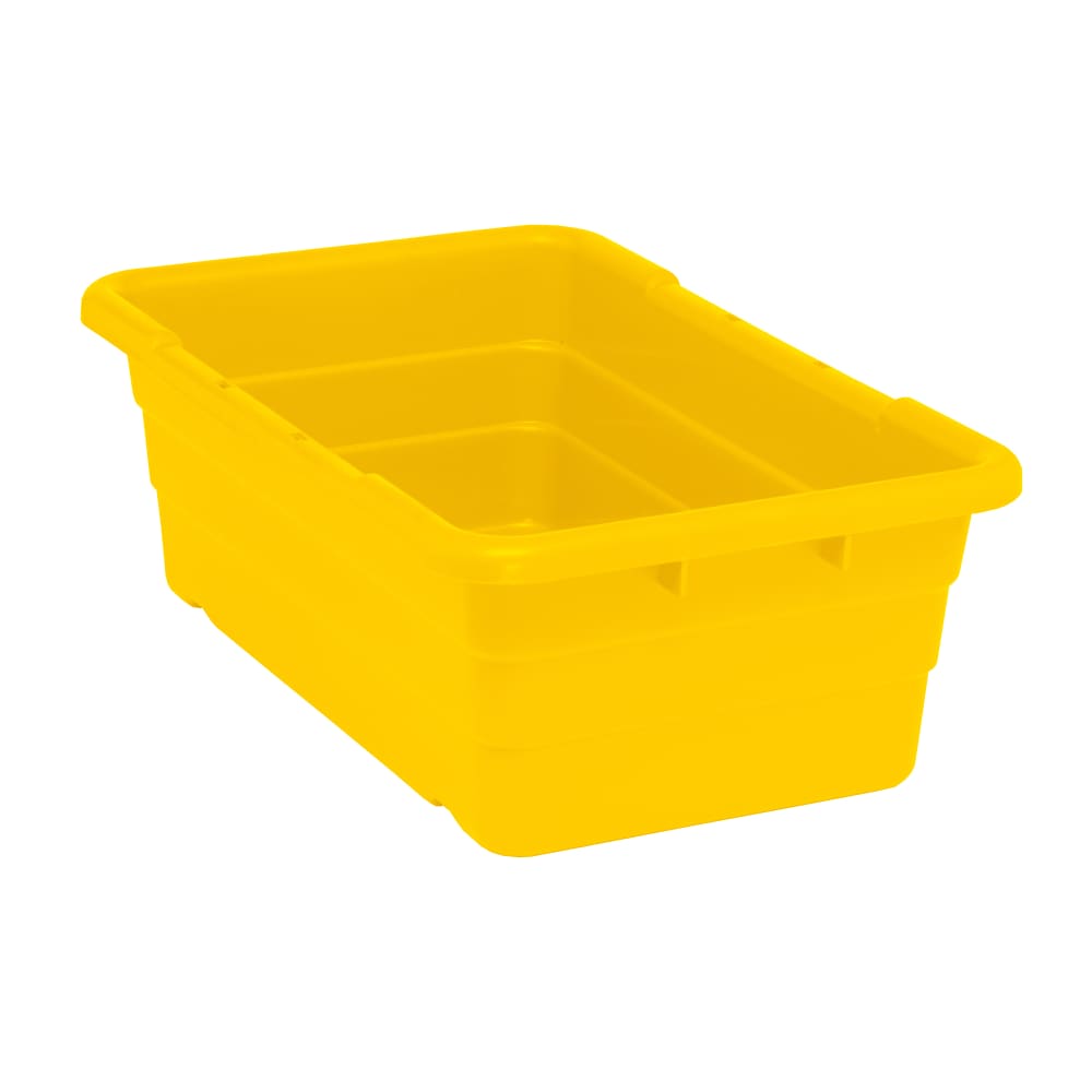 Quantum Food Service Cross Stack Shelf Tub - 25 1/8" x 16", Yellow (TUB2516-8)