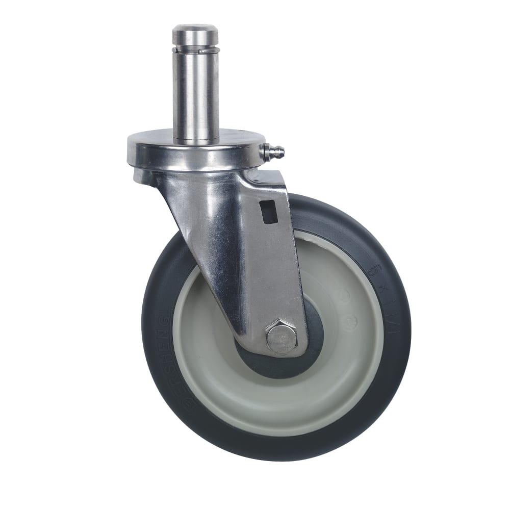 Quantum Food Service 5" Stem Caster Set w/ (4) Swivel & (2) Brakes (WR-00HS)