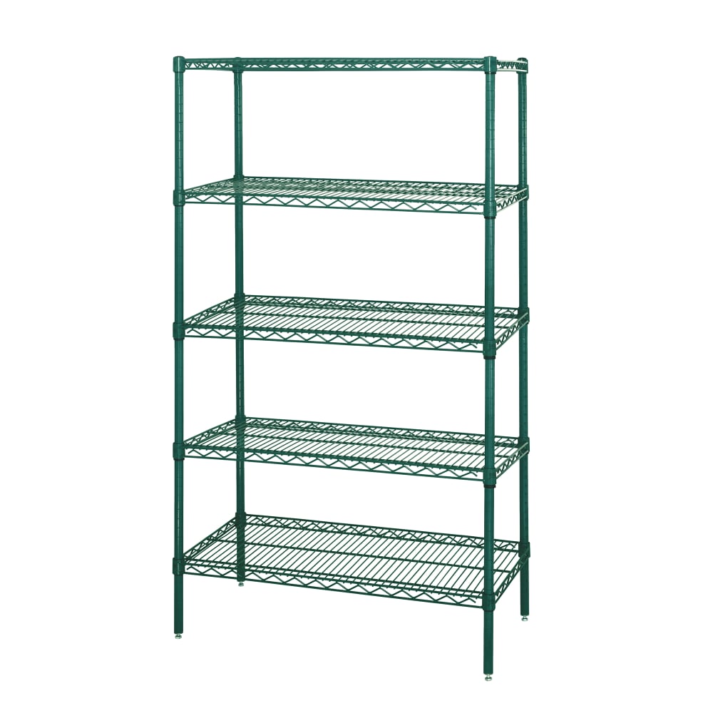 Quantum Food Service 48" NSF 5-Tier Epoxy Coated Wire Shelf Kit - 14"W, 54"H (WR54-1448P-5)