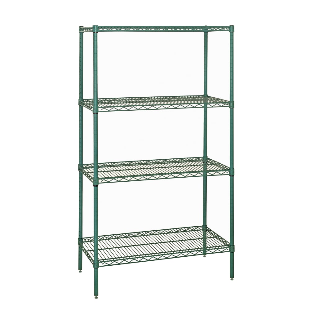 Quantum Food Service 48" NSF 4-Tier Epoxy Coated Wire Shelf Kit - 24"W, 54"H (WR54-2448P)