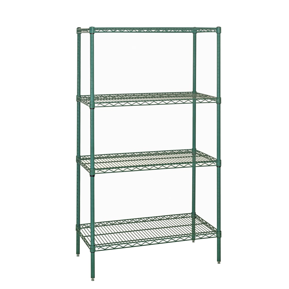 Quantum Food Service 48" NSF 4-Tier Epoxy Coated Wire Shelf Kit - 14"W, 63"H (WR63-1448P)