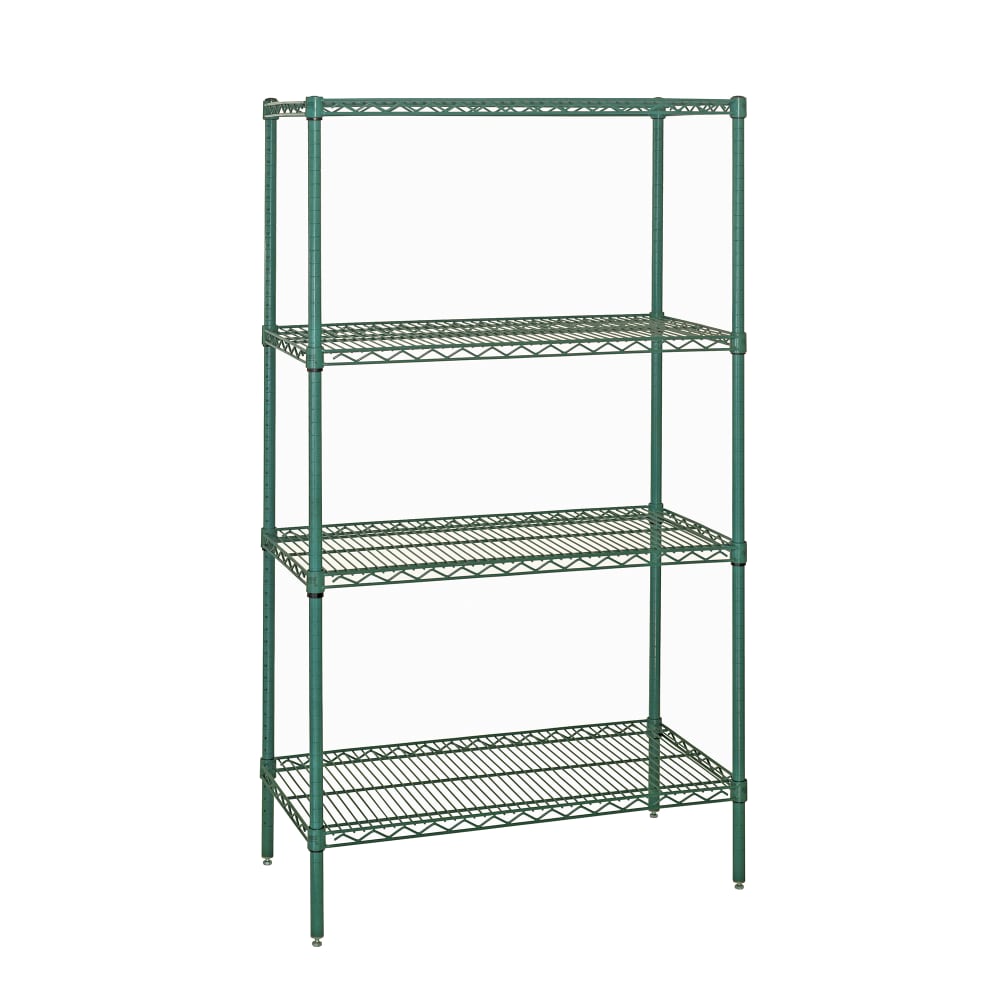 Quantum Food Service 60" NSF 4-Tier Epoxy Coated Wire Shelf Kit - 18"W, 63"H (WR63-1860P)