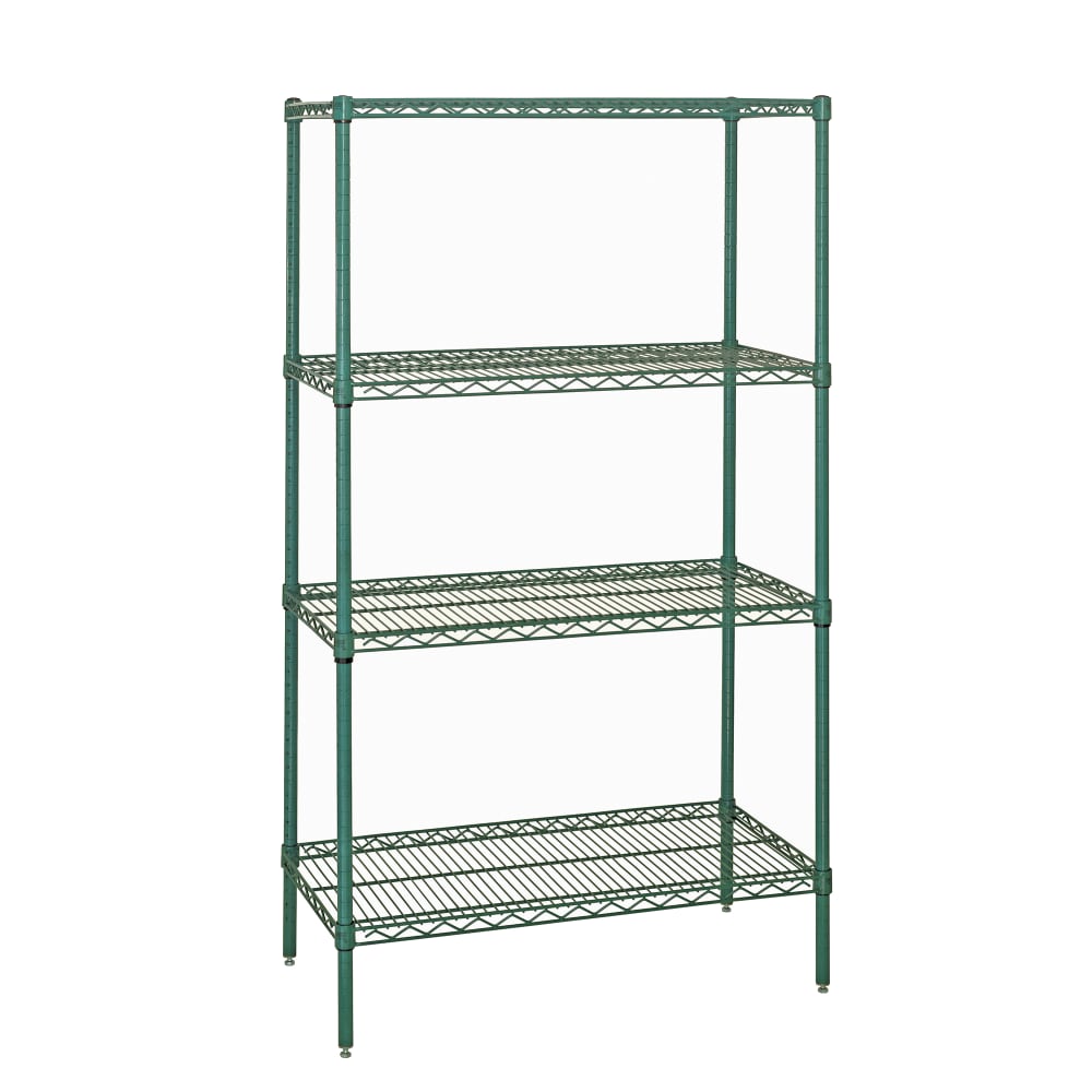 Quantum Food Service 60" NSF 4-Tier Epoxy Coated Wire Shelf Kit - 14"W, 74"H (WR74-1460P)