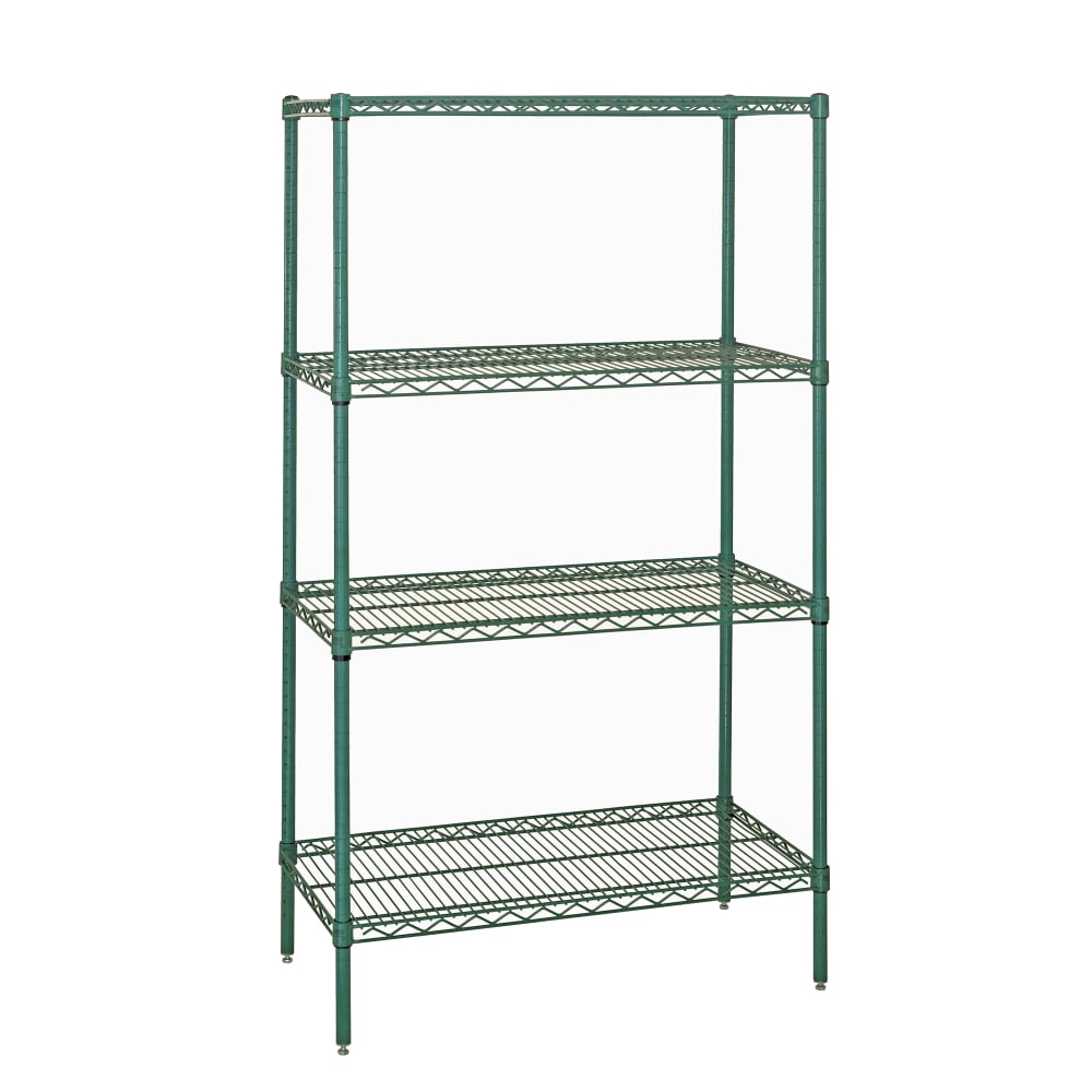 Quantum Food Service 24" NSF 4-Tier Epoxy Coated Wire Shelf Kit - 18"W, 74"H (WR74-1824P)