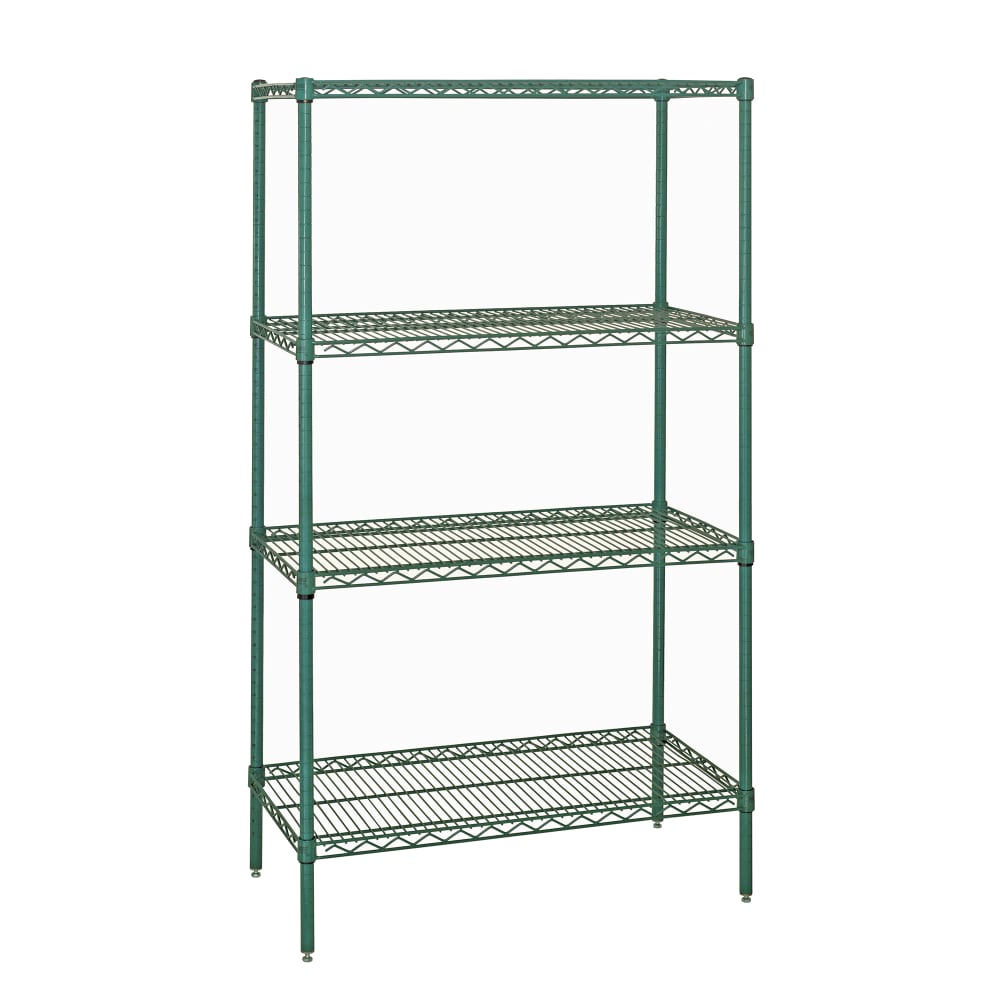 Quantum Food Service 48" NSF 4-Tier Epoxy Coated Wire Shelf Kit - 18"W, 74"H (WR74-1848P)